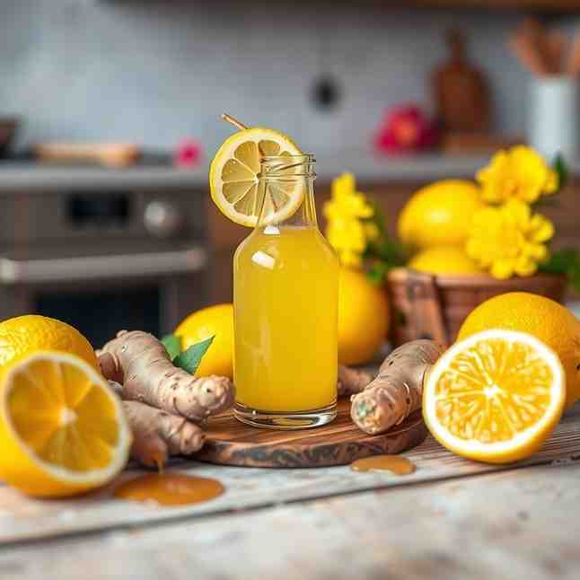 Easy Lemon Honey Ginger Shot Recipe